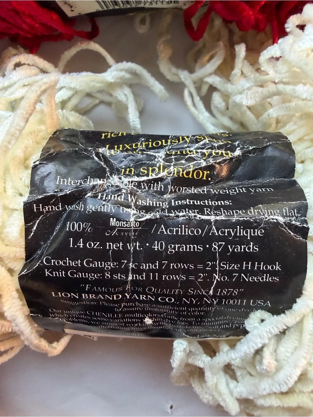 ✨ DISCONTINUED VINTAGE LION CHENILLE SENSATIONS YARN LOT